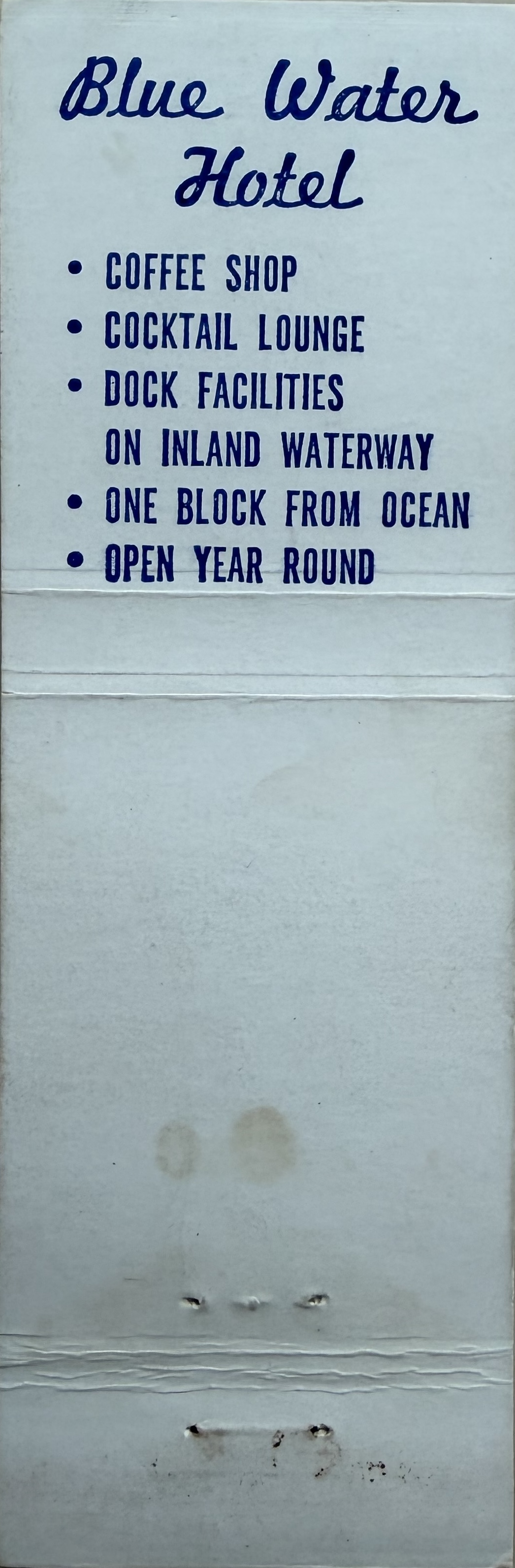 Matchbook inside